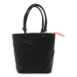 CHANEL Black Leather Shoulder Bag
